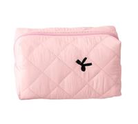 Borsa per il trucco - Sacchetto cosmetico estetico con arco | Grande viaggio - Sacchetto per la toilette | Borsa organizer per il lavaggio | Borsa da viaggio | Organizer portatile a matita per Fra