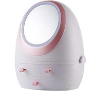 Borsa per il trucco, scatola portaoggetti portatile, da banco, per cosmetici e cosmetici, organizer per il bagno e per riporre cosmetici per piano di lavoro e cassetti, organizer per la cura della