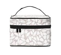 Borsa per il trucco senza cuciture Floret, da viaggio cosmetici da donna e ragazza, l'organizzazione del trucco, toeletta portatile beige