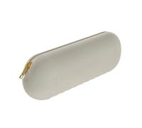 Borsa Per Il Trucco Silicone Makeup Brush Storage Bag Waterproof Organizer Travel Holder Storage Makeup Brushes Portable Cosmetic Bag Makeup Tools Borsa Cosmetica(Beige)