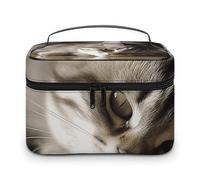 Borsa per il trucco Sleeping Cat, borsa da viaggio per articoli da toeletta, custodia per il trucco, borse portaoggetti per accessori, shampoo.