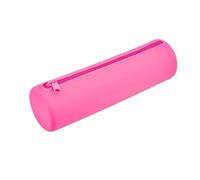 Borsa Per Il Trucco Small Square Silicone Cosmetic Storage Bag Large Capacity Travel Makeup Brush Holder Portable Cosmetic Waterproof Organizer(Rose Red-Round)