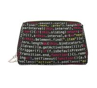 Borsa per il trucco stampata con ali di farfalla per le donne borsa da trucco in pelle portatile da viaggio con cerniera dorata borse cosmetiche organizer, Codice di programmazione programmatori, One
