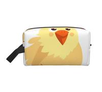 Borsa per il trucco stampata con amaca da spiaggia al tramonto di cocco per le donne da viaggio organizer per articoli da toeletta grande capacità borsa cosmetica con manico, Pollo, Taglia unica