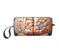 Borsa per il trucco stampata con cervello umano semplice borsa cosmetica da viaggio impermeabile custodia cosmetica organizer per donne mamme ragazze