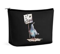 Borsa per il trucco Stupid Bird, grande capacità, borse cosmetiche portatili per donne