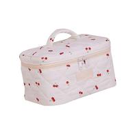 Borsa per il trucco trapuntata con fiocco alla moda accessorio per donne uso quotidiano casual elegante da viaggio articoli per cosmetici, AA., Taglia unica