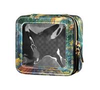 Borsa per il trucco trasparente colorata con simpatico cartone animato Mighty Quaglia Piccola Piccola Borsa Cosmetica per Borsa Cosmetici Organizer Caso per Viaggi