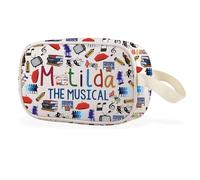 Borsa per il trucco trasparente con cerniera a tema musicale regalo teatro musicale per gli appassionati di musica, Matilmusical Cbag Eu, Multiuso