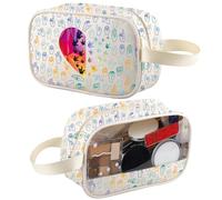 Borsa per il trucco trasparente con linguaggio dei segni ASL interprete regalo per insegnante ASL studente borsa da toilette da viaggio organizer borsa cosmetica, Lingua dei segni Tm2, alla moda