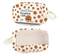 Borsa per il trucco trasparente con motivo horror TV Show Salvatore Brothers regalo mirtillo pancake regali horror TV Show Fan Cosmetic Bag, Colazione Club Cmb1, occidentale