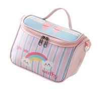 Borsa per il trucco trasparente in PVC con gancio rinforzato Spaziosa custodia da viaggio per doccia Rudiments Hotel Bagno attività all'aperto Borsa da toilette in PVC trasparente, Arcobaleno dopam