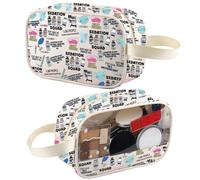 Borsa per il trucco trasparente per anestesia regalo anestesista Tech Week regali tecnico regalo anestesista infermiera medico borsa da toilette da viaggio, Mi piacciono le persone Tm2, alla moda