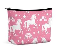 Borsa per il trucco Uni-corn-s Rainbow, grande capacità, borse cosmetiche portatili per donna