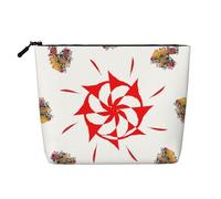 Borsa per il trucco versatile in canapa finta con rotazione a otto vie, organizer da viaggio, perfetta per l'uso quotidiano, viaggi di lavoro e molto altro ancora., Nero , Taglia unica