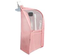Borsa per il trucco verticale,Separazione umida e secca impermeabile,Borsa trucco verticale da viaggio - Per sapone Lozione Spazzolino da denti Dentifricio Hotel Dormitorio Affari Weekend, Rosa, Se