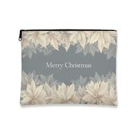Borsa per il trucco vintage a forma di stella di Natale, borsa da viaggio per cosmetici da donna, piccola borsa portatile in tela con cerniera, borsa da toilette per la cura della pelle delle vacanze