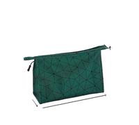 Borsa Per Il Trucco Waterproof Cosmetic Bag Women PU Leather Toiletry Make Up Organizer Travel Wash Bags Shower Makeup Storage Pouch Borsa Cosmetica(S - Dark Green)