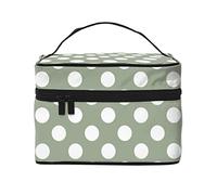 Borsa per il trucco Wave Point, verde scuro per donna e ragazza, grande organizer, toeletta portatile, essenziale