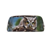 Borsa per il trucco Wild Owl Birds per donna e uomo, borsa da viaggio per articoli da toeletta, astuccio grande per matite