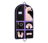 Borsa per indumenti da danza, antipolvere, impermeabile, pieghevole, adatta | Borsa per indumenti da ballo per bambini, da viaggio, per sport, divisa, cosplay, concorsi di matrimonio