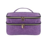 Borsa per Kit da Cucito a Doppio Strato, Organizer per a-ccessori da Cucito a Doppio Strato, Vuota Scatola da Cucito con Scomparti, Borsa Portaoggetti per Strumenti da Cucito, Articoli da Cucito