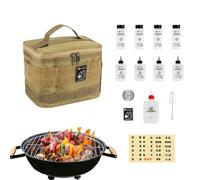 Borsa per kit di spezie da viaggio | Contenitore per condimenti da campeggio | Bottiglie vuote per condimenti Barattoli da 14 pezzi per la conservazione della cucina Condimento Sale Zucchero Pepe in p