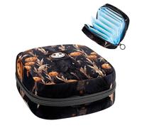 Borsa per kit mestruale per ragazze donne signore, Halloween Spaventapasseri 1209 sacchetti per lo smaltimento degli assorbenti igienici, grande capacità con cerniera