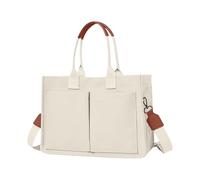Borsa Per La Acquisto Di Tela Con Un Sacchetto Di Etichette Alla Moda In Tasche Di Lino Con Molti Scomparti A Tracolla Di Colore Per La Vita Quotidiana, Lo Shopping, Il Lavoro E, bianco, Se référer au