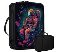 Borsa per la Bibbia con astronauti, per donne e uomini, multifunzionale, con manico, tasca con cerniera, regalo cristiano, materiale per studio biblico