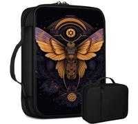 Borsa per la Bibbia con falena, grande, per donne e uomini, multifunzione, per chiesa, con manico, tasca con cerniera, regalo cristiano, materiale per studio biblico