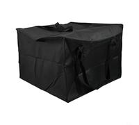 Borsa per la consegna della pizza con isolamento in schiuma spessa e tessuto non tessuto impermeabile per un controllo affidabile della temperatura (nero, 50 x 35,5 cm)