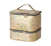 Borsa per la conservazione dello smalto, borsa per il trucco, organizer per unghie, doppio strato, scomparto in spugna per 30 bottiglie (15 ml), per smalto gel e, gold, vedi descrizione