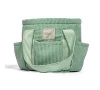 Borsa per la cura dell'Hobby Horse in velluto a coste verde con 5 scomparti | byAstrup