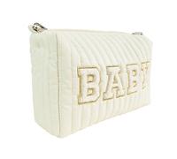 Borsa per la mamma di grande capacità morbida borsa per pannolini ricamata con lettera modello borsa leggera moda carrozzina borsa da appendere alla scuola materna