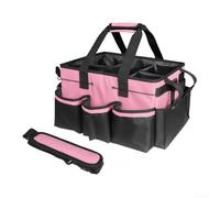Borsa per la pulizia con tracolla regolabile staccabile e manico ergonomico per un comodo trasporto di carichi pesanti (rosa)