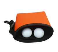 Borsa per la pulizia delle palline da golf, impermeabile, con clip staccabile, per uomini e donne, per riempire la calza della Befana, compleanno, papà e allenamento, Arancione, Refer to