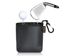 Borsa per la pulizia di mazze da golf e palline da golf, Tecoom Golf Cleaner Pouch con tecnologia Clean Face impermeabile a tre strati, microfibra, neoprene, esterno in pelle PU, scrub portatile per