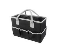 Borsa per la pulizia, in tessuto Oxford 600D, resistente, organizer per la pulizia, per casa, scuola, ufficio (nero)