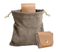 Borsa per la ricerca di cibo, borsa per la ricerca di cibo, borsa per attrezzi pieghevole con coulisse, borsa per caccia ai funghi Bushcraft per campeggio, conchiglia, tesoro, viaggi, escursionismo