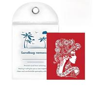 Borsa per la rimozione della sabbia da spiaggia, per la pulizia della sabbia per le vacanze estive, portatile con strumento naturale per la rimozione delle sabbie delicato sulla pelle,