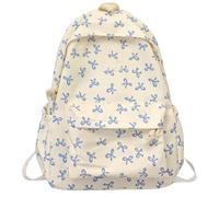 Borsa per la scuola, nylon poliestere 12,6 pollici, borsa per libri design Bowknod, zaino facile da impacchettare per studenti, trasporto comodo, ampio uso quotidiano, ritorno nel materiale scolastico