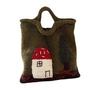 Borsa Per La Spesa A Maglia | La Borsa A Maglia Nel Design Della Casa Di Funghi, Conservi Tasche Quotidiane Alla Moda In Stile Retrò.