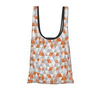 Borsa per la spesa con stampa triangoli pieghevole riutilizzabile borsa della spesa leggera per la spesa da viaggio spiaggia ecologica compatta avventura tote
