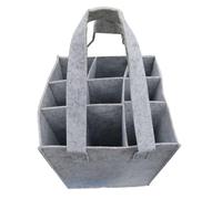 - Borsa per la spesa del vino, isolata, a prova di perdite, in feltro, per 9 bottiglie, per il vino, da viaggio, per picnic, portatile, a prova di perdite, grigio chiaro, vedi descrizione, Vedi