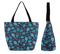 Borsa per la spesa grande riutilizzabile con balena subacquea dell'oceano Borsa tote con stampa personalizzata per donna