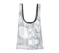 Borsa per la spesa leggera con stampa marmorizzata nera leggera pieghevole riutilizzabile borsa per la spesa borsa per la spesa da viaggio spiaggia ecologica compatta avventura tote