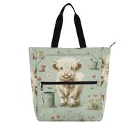 Borsa per la spesa per bambini e adulti, leggera e riutilizzabile con cerniera, per scuola, lavoro, viaggi, arcobaleno bolso para libros de