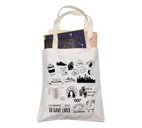 Borsa per la spesa per gli amanti dell'ospedale con anatomia anatomica per amici, amicizia, regalo di compleanno, Gr-an, 35cm ( 13.78 inch ) * 38 cm ( 14.97 inch)