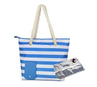 Borsa per la spesa per vino, con dispenser nascosto, borsa per vino da spiaggia, con scomparto isolato, a prova di perdite e isolato, per spiaggia, viaggi, cinema, concerti (blu)